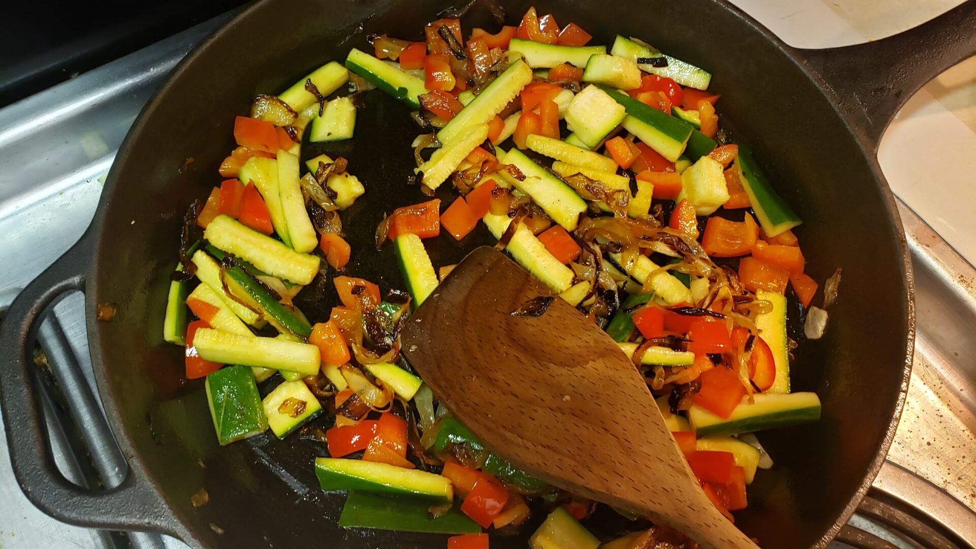 Veggies for frittata
